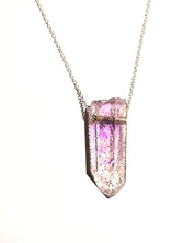 Brandberg Amethyst with Hematite Necklace – One of a Kind