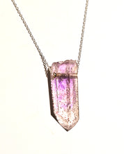 Brandberg Amethyst with Hematite Necklace – One of a Kind