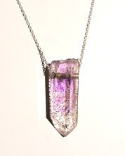 Brandberg Amethyst with Hematite Necklace – One of a Kind