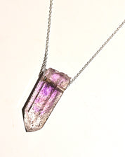 Brandberg Amethyst with Hematite Necklace – One of a Kind