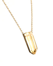 Natural Citrine Necklace Point