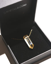 Natural Citrine Necklace Point