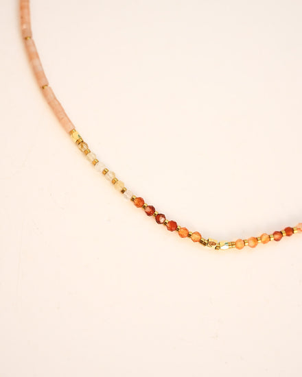 Empower Necklace - Carnelian, Rose Quartz + Citrine — Carnelian crystal specimen