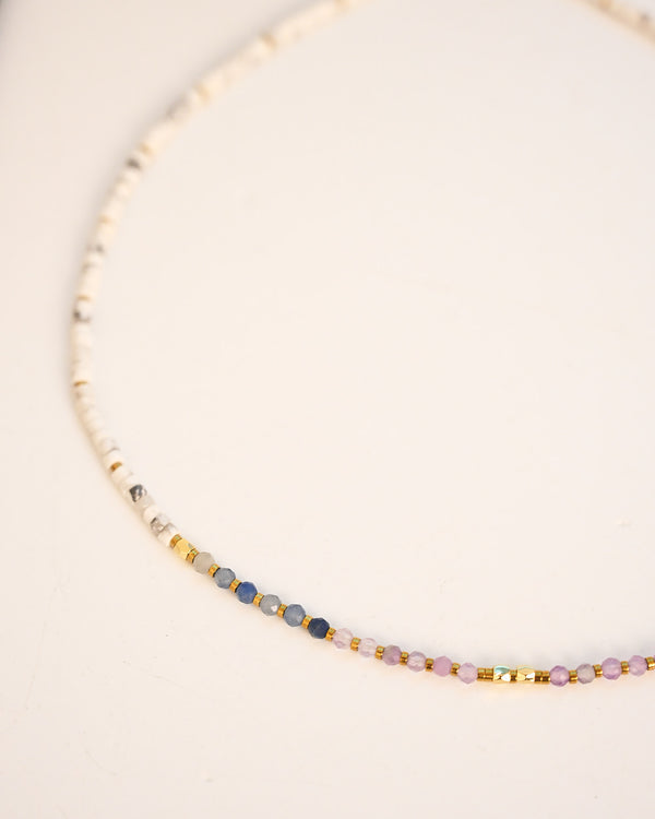 Tranquility Necklace - Amethyst, Blue Aventurine + Howlite