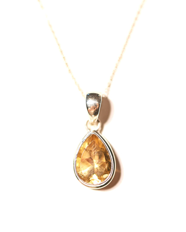 Citrine Pendant  Necklace