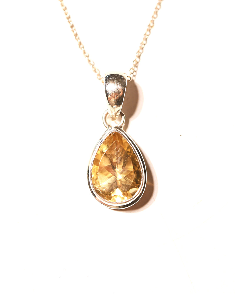 Citrine Pendant  Necklace