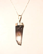 Hematite-Included Laser Quartz Necklace