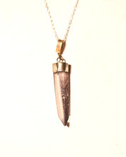 Hematite-Included Laser Quartz Necklace