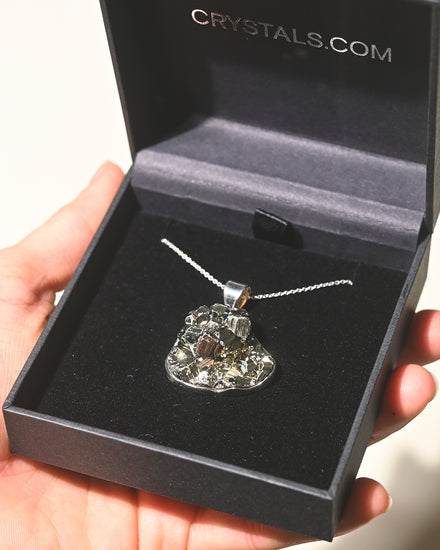 Pyrite Necklace — Pyrite crystal specimen