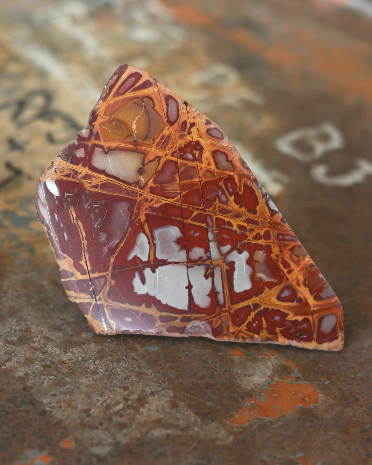 Noreena Jasper Slab | Australia - jasper crystal polished slab side view