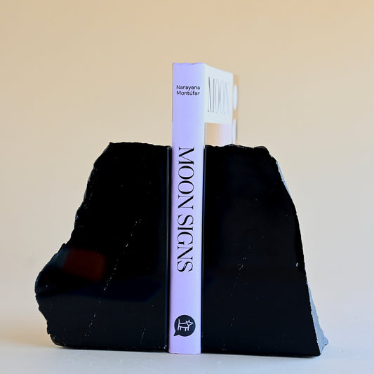 obsidian crystal home decor bookend