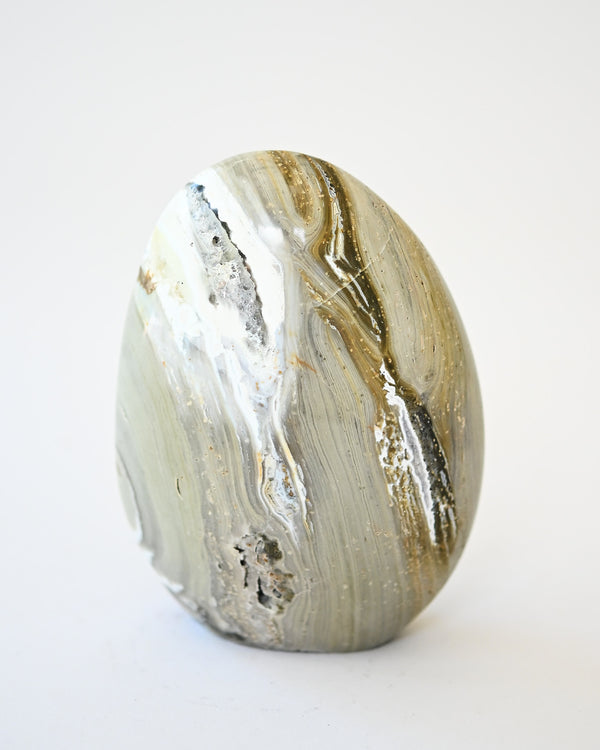 Marbled stone on a white background