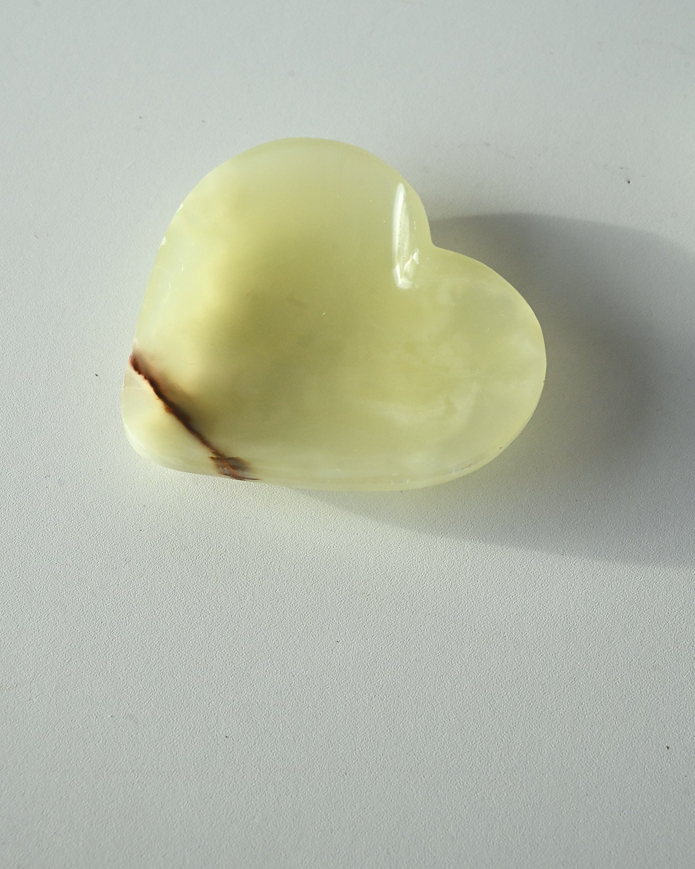 Grey Onyx Heart Bowl top view