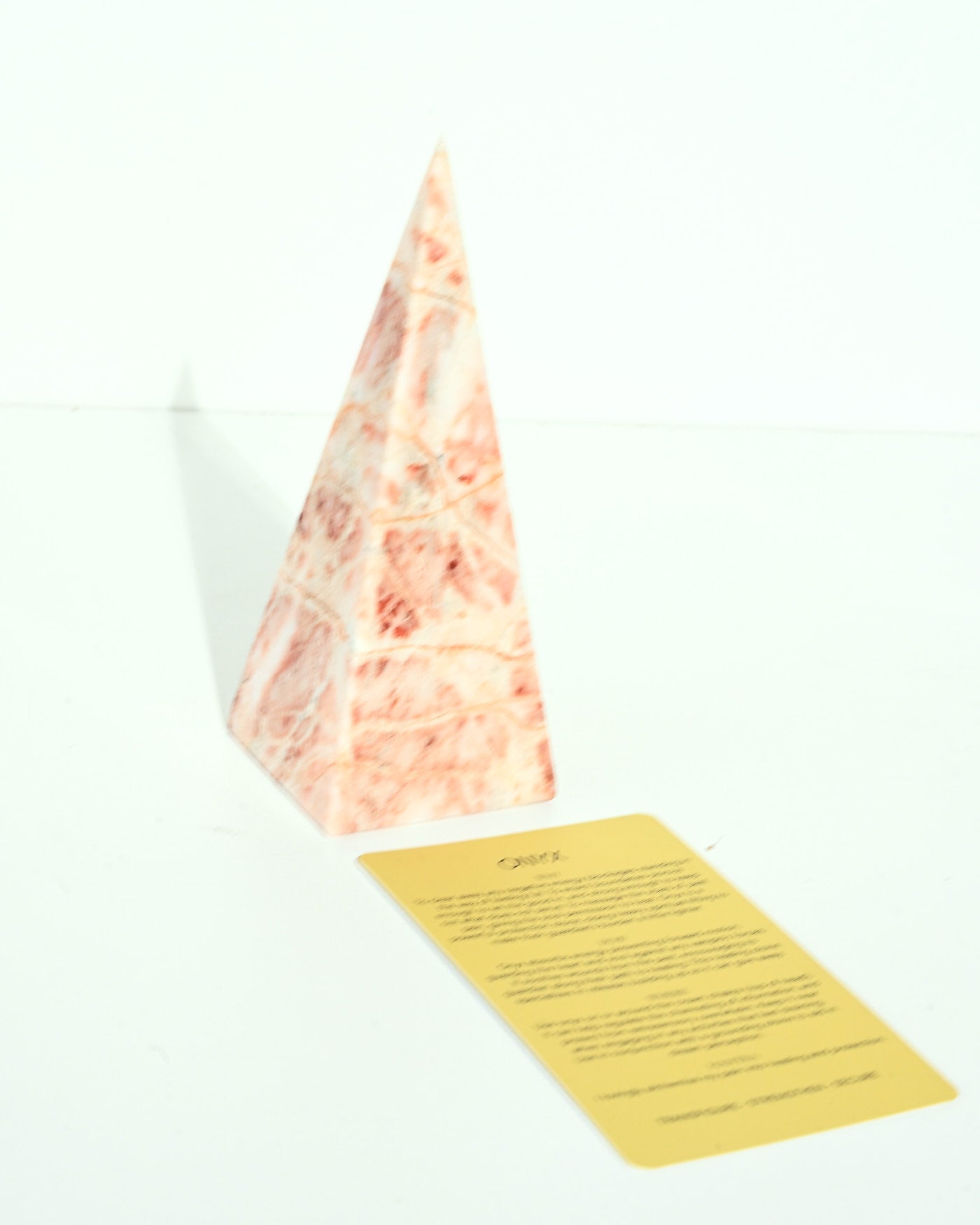 Pink Marble Pyramid 6 in