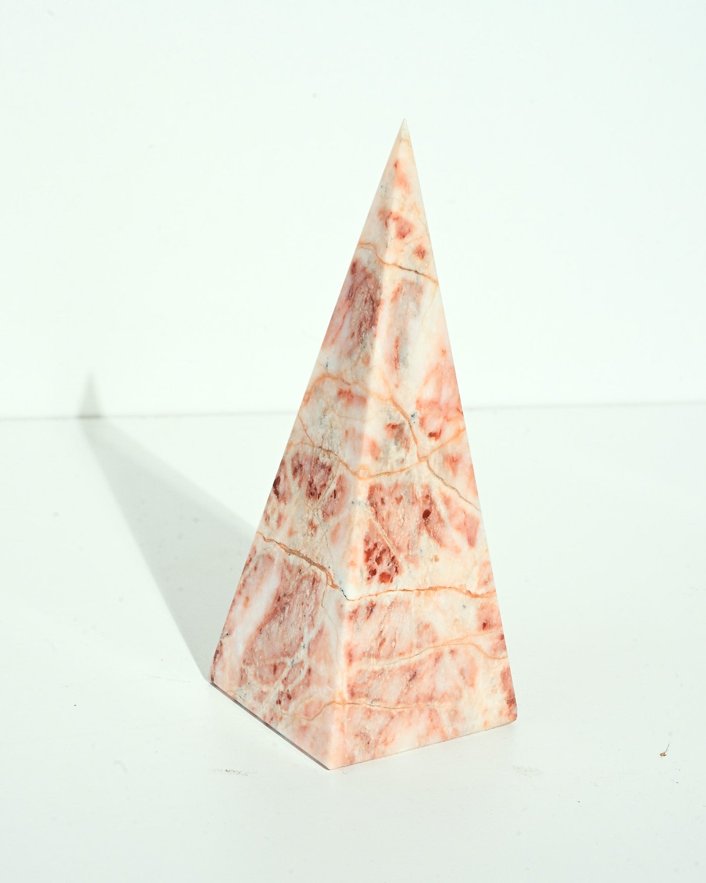 Pink Marble Pyramid 6 in