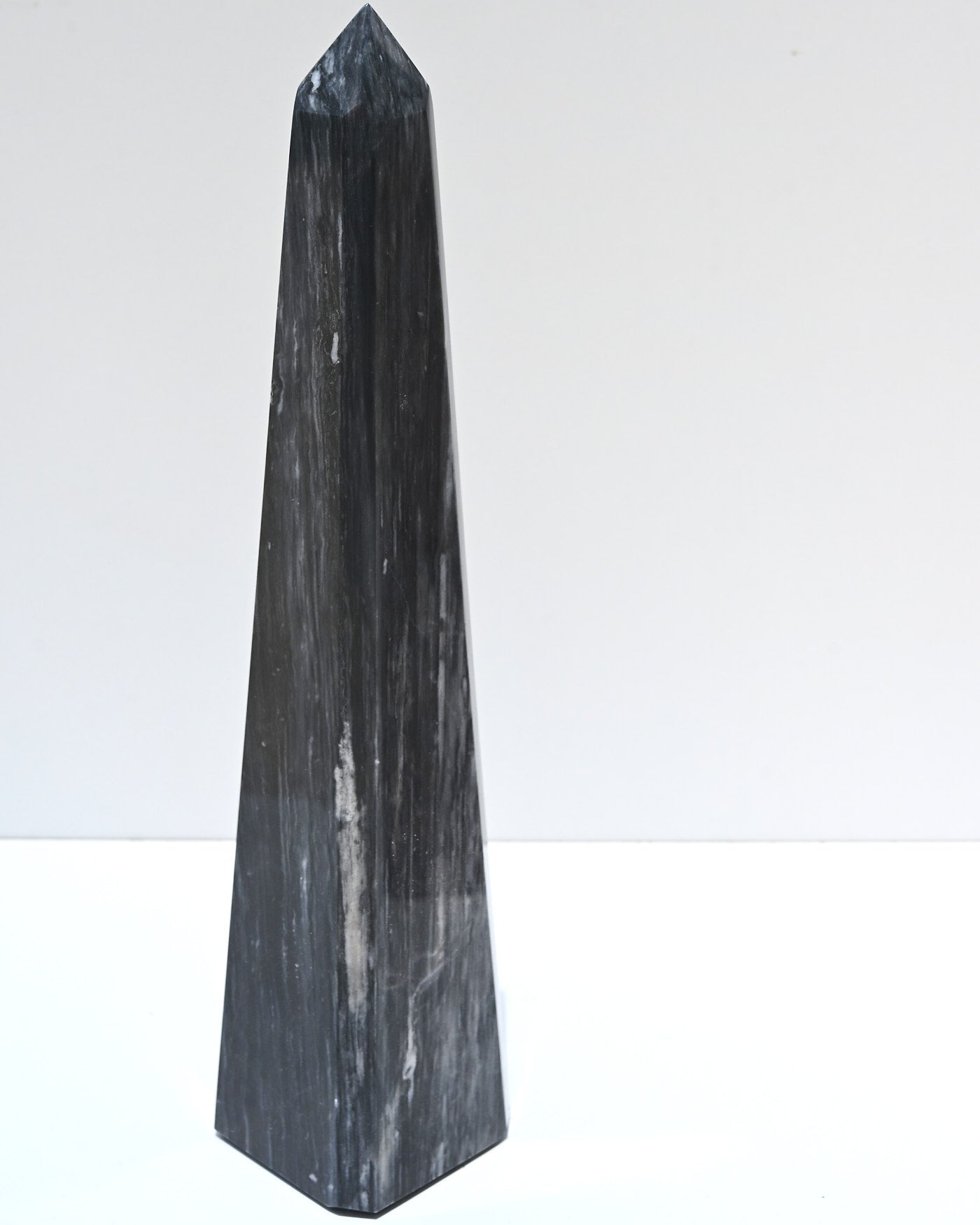 Statement Black Onyx Obelisk Tower Pakistan 3.5kg 16 inches - front view