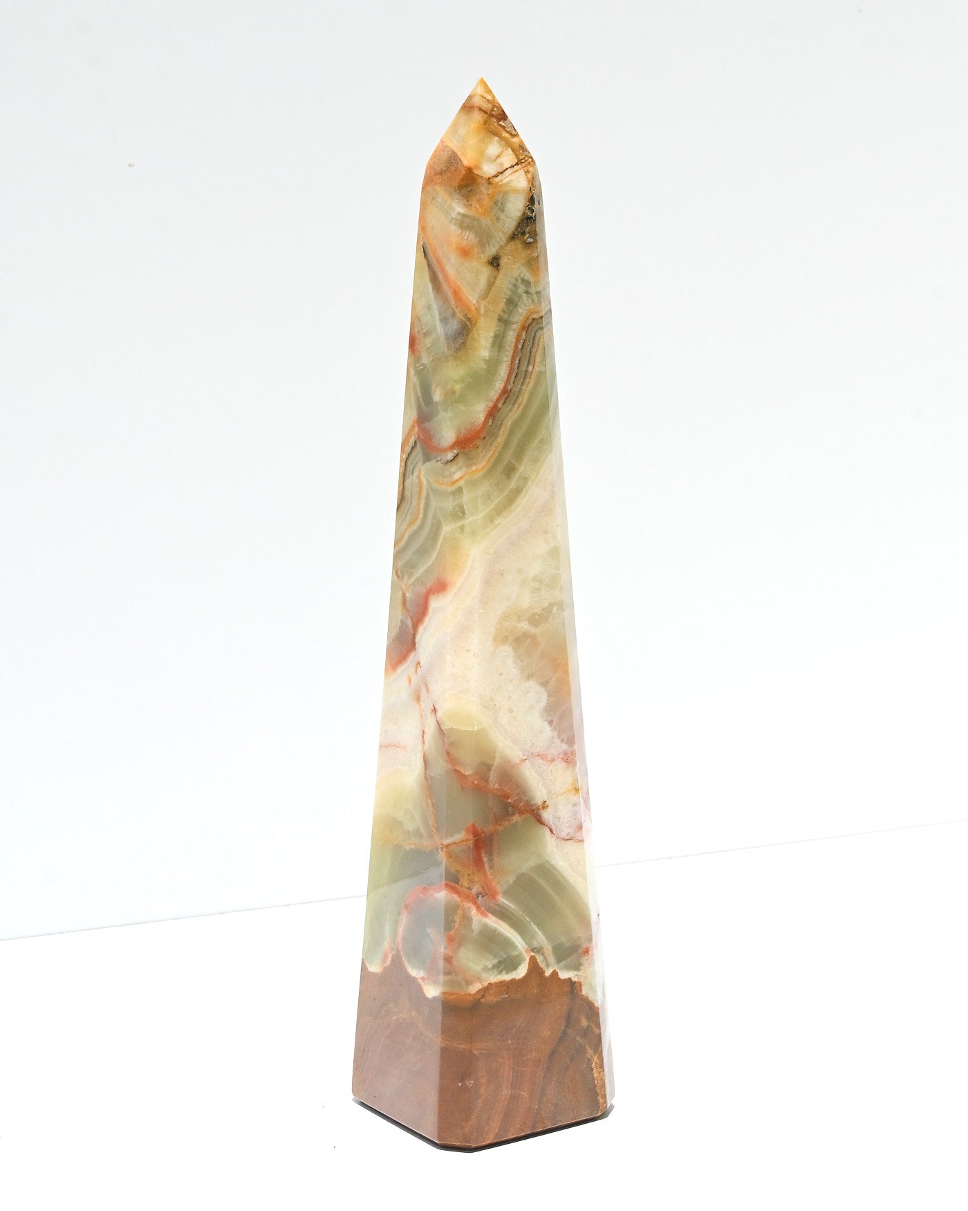 Statement Green Onyx Obelisk Tower - rear view