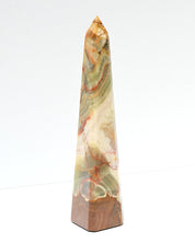 Statement Green Onyx Obelisk Tower - rear view