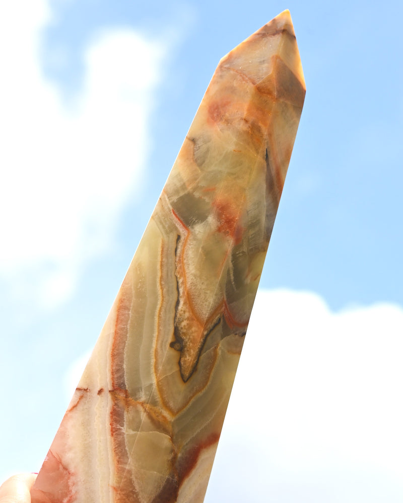 Statement Green Onyx Obelisk Tower - Mexico (7.7 lbs)