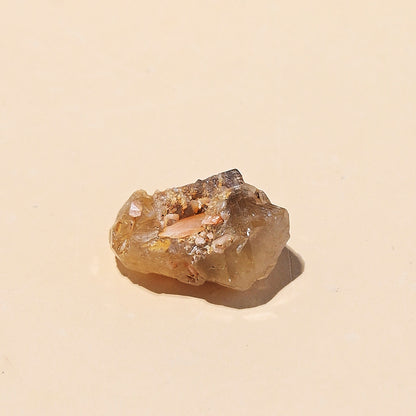 Orange Barite w.  Golden Calicte Calcite