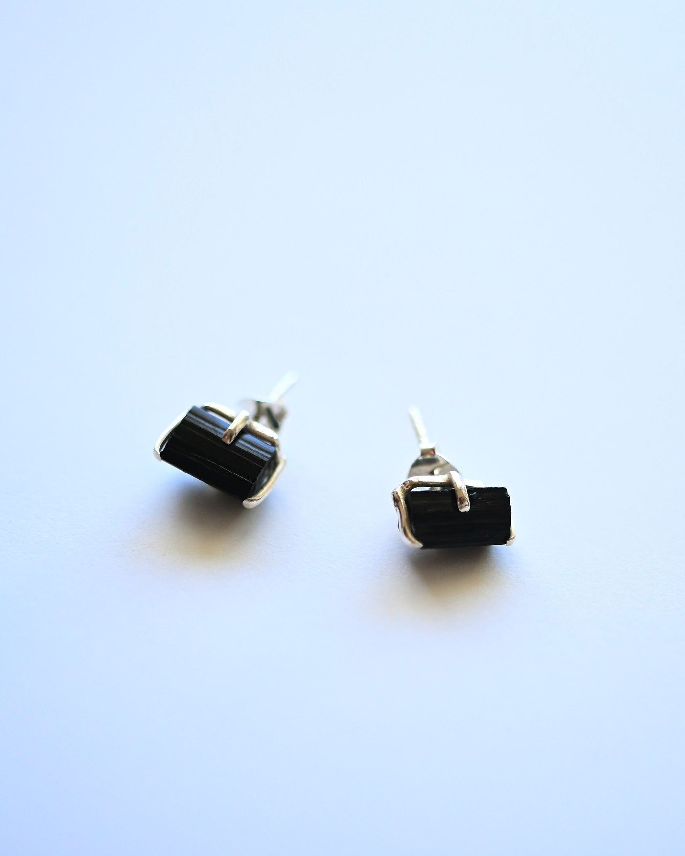 Black Tourmaline Sterling Silver Earrings