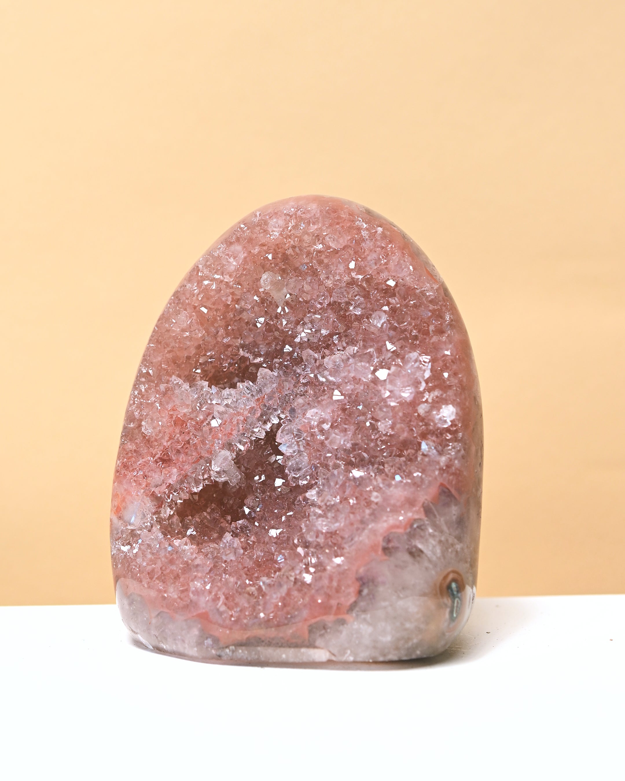 Pink Amethyst Druzy Freeform  5in