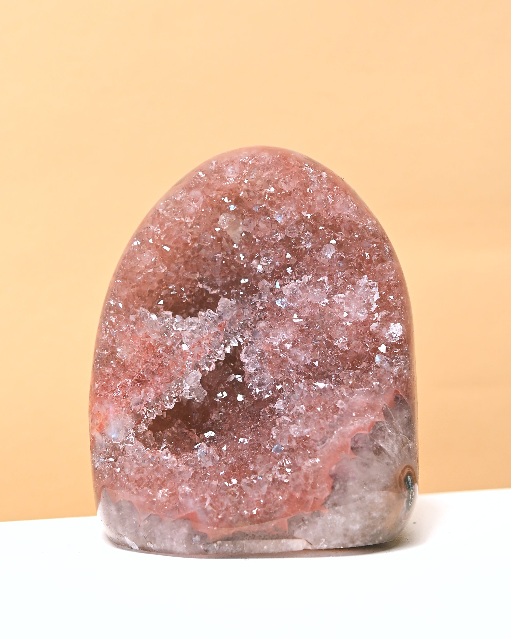 Pink Amethyst Druzy Freeform  5in