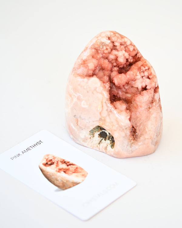 Pink Amethyst Polished Geode 2.2lbs