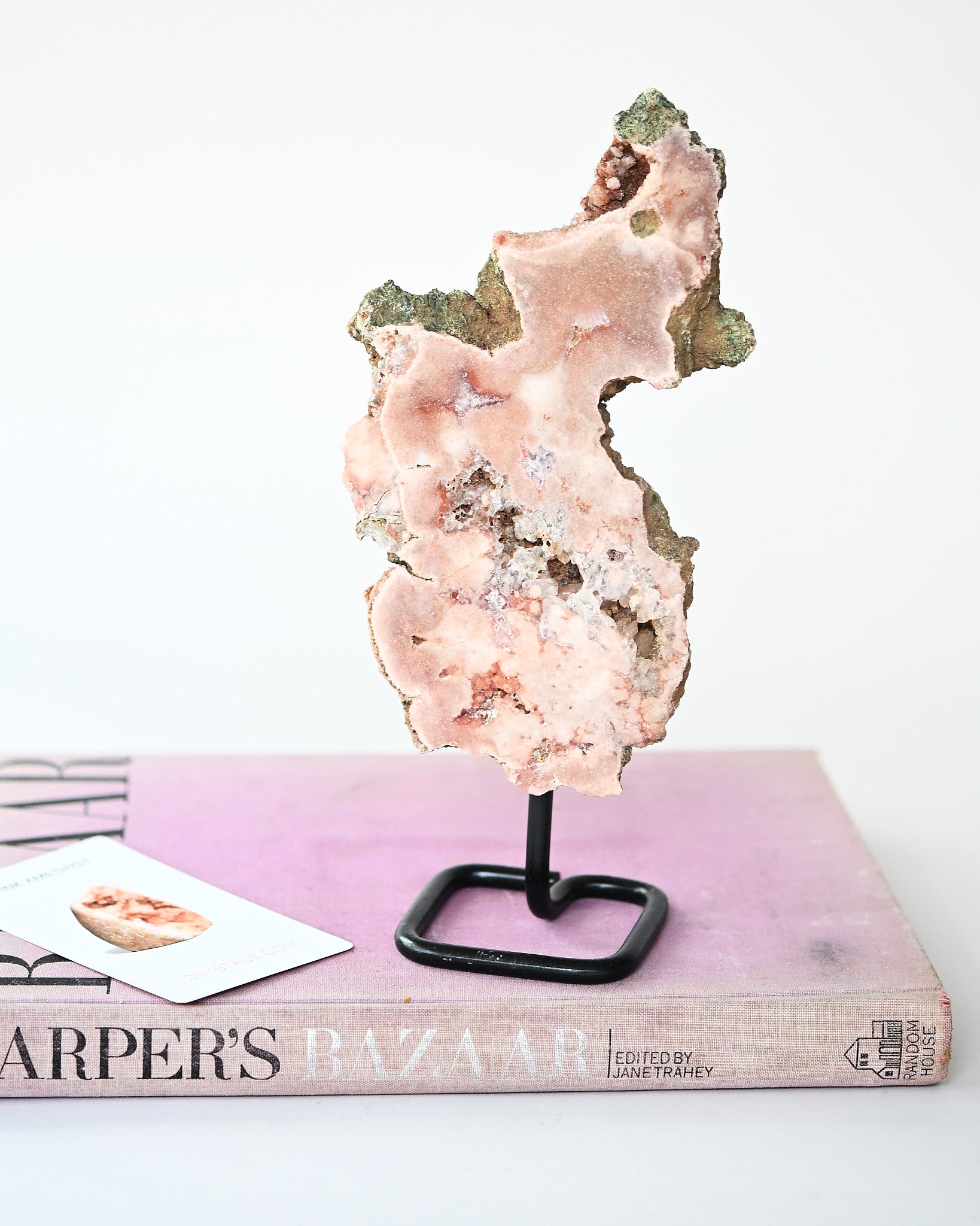Pink Amethyst Slab on Stand 1.7lb