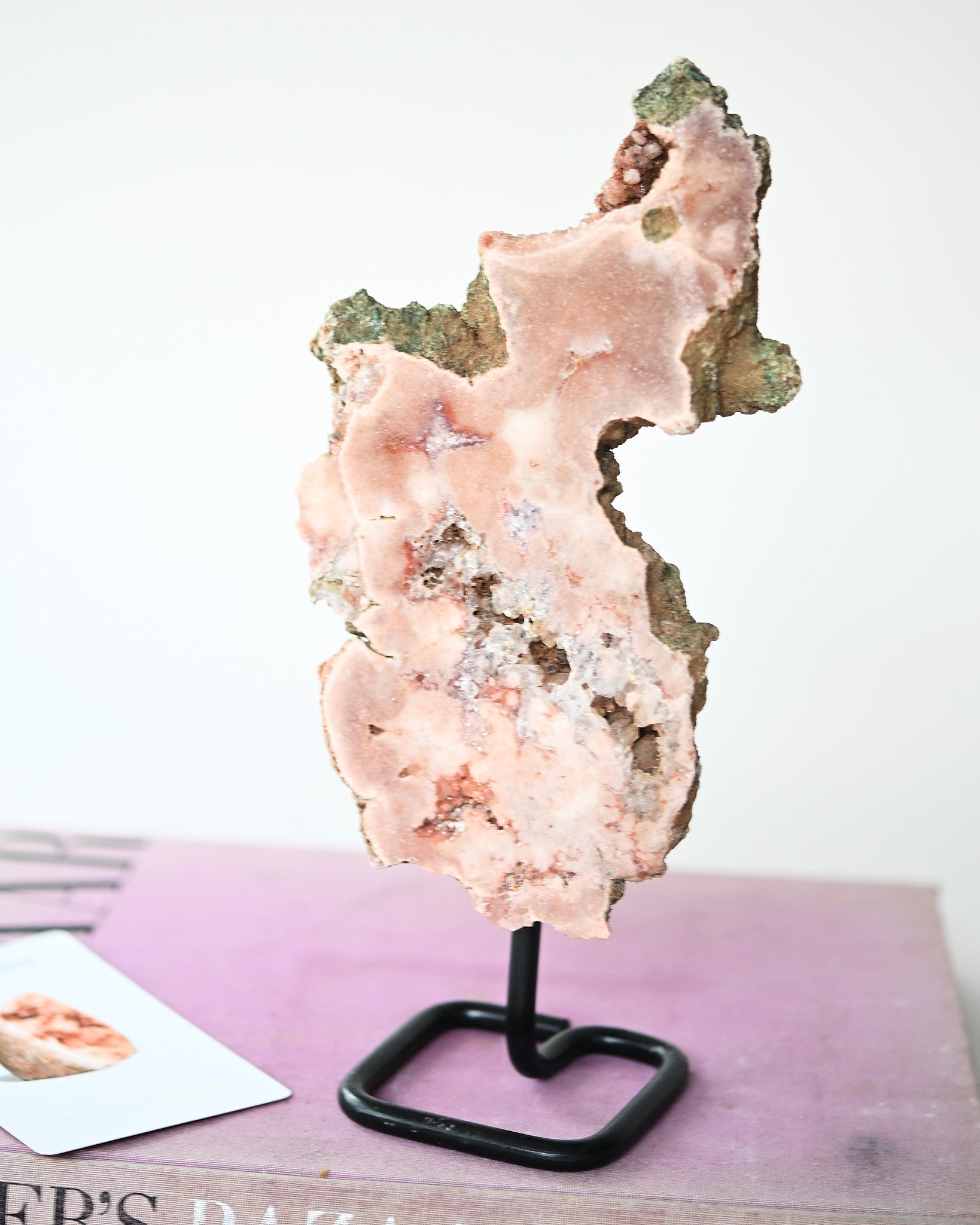Pink Amethyst Slab on Stand 1.7lb