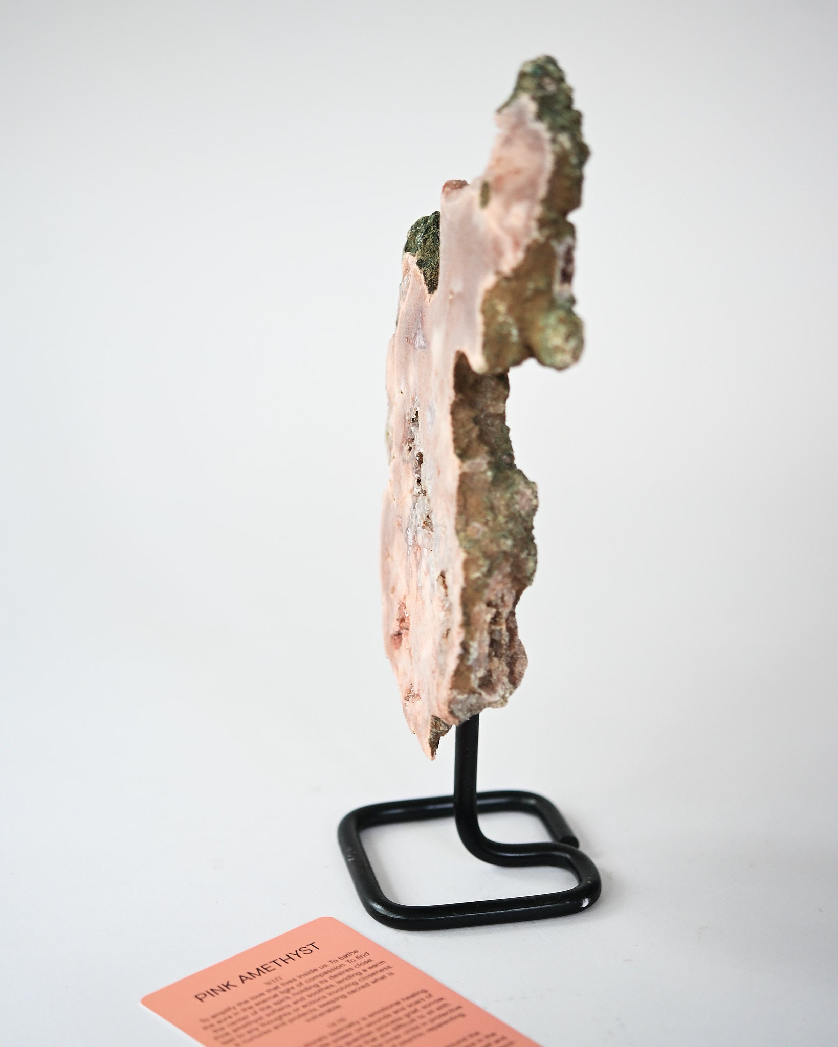 Pink Amethyst Slab on Stand 1.7lb