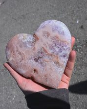Pink Amethyst Heart 6in Brazil