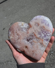 Pink Amethyst Heart 6in Brazil