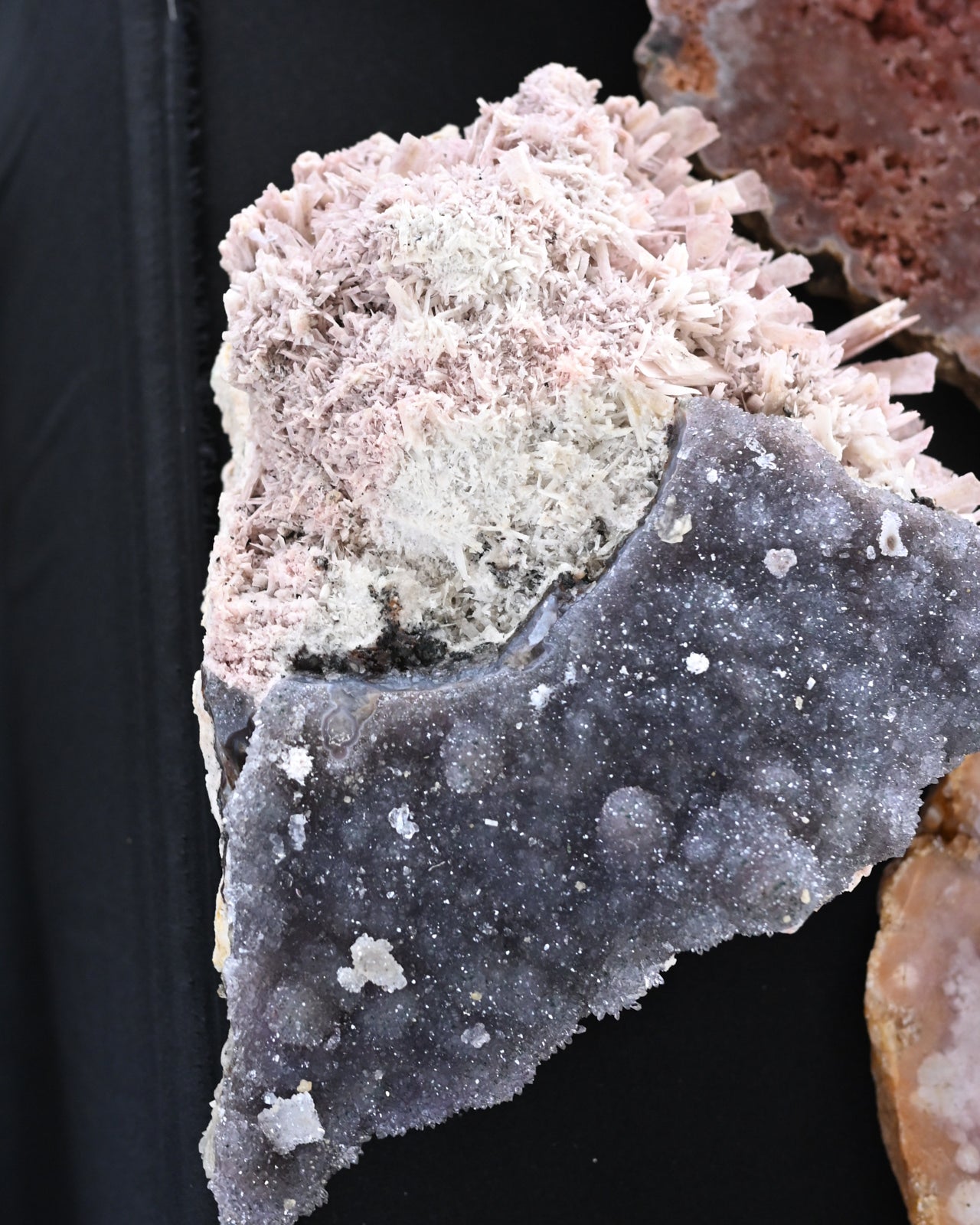 Rare Stibnite & Heulandite on Chalcedony – Brazil (22 lb)