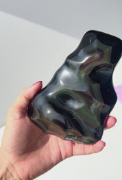 Rainbow Obsidian Abstract Freeform 6in