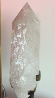 44lb Double-Terminated Quartz Point on Custom Stand