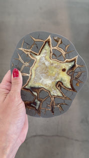 Polished septarian round form from Utah