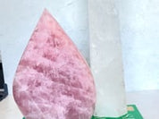 Statement Rose Quartz Flame + Clear Quartz Tower Bundle