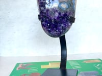Amethyst Geode on Stand + Statement Labradorite Freeform Bundle