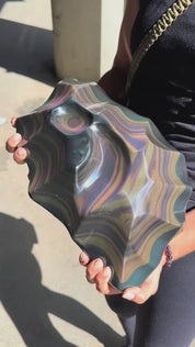Massive Museum Grade Rainbow Obsidian Form