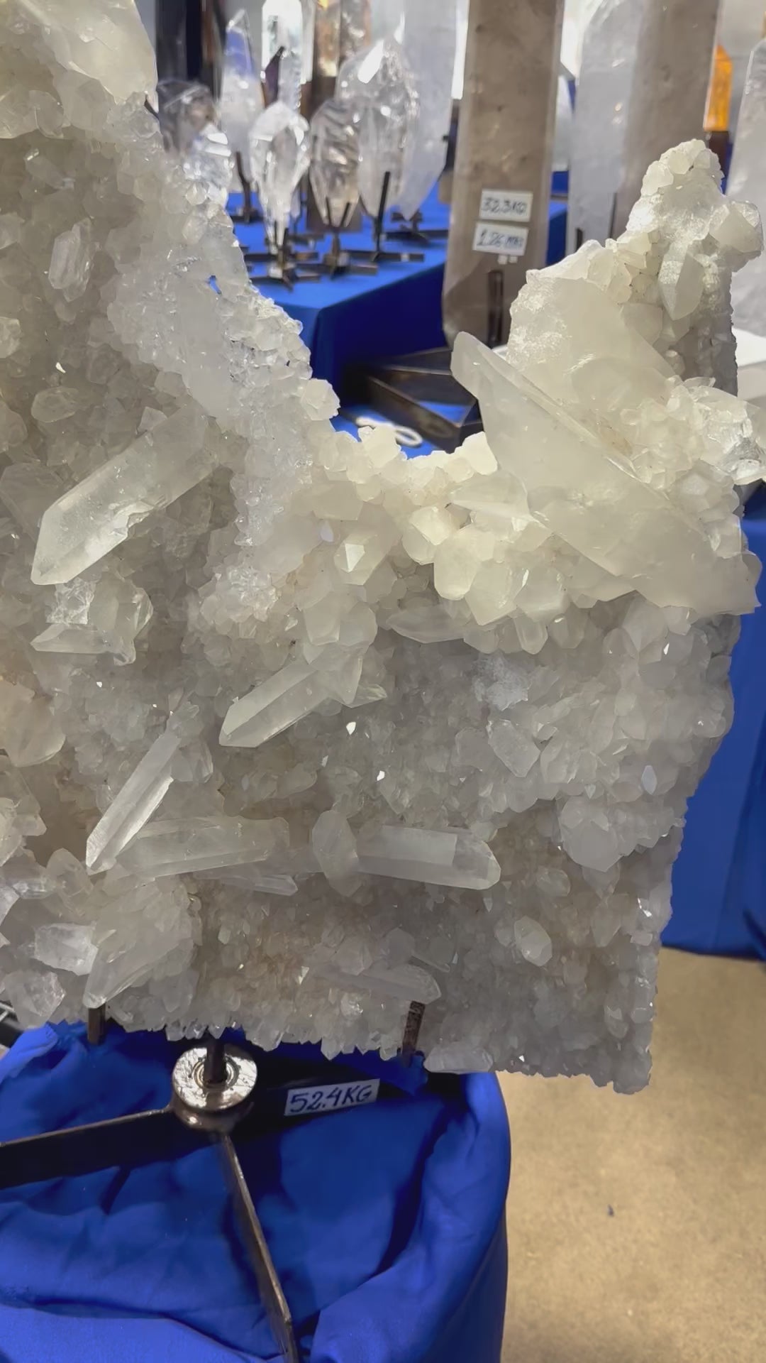 Statement Quartz Cluster on Custom Spinning Base – Brazil (115.5 lb)