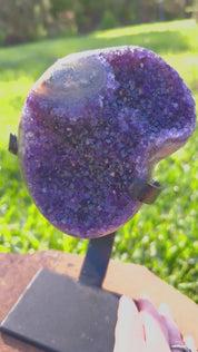 Amethyst Crystal Geode on Stand 3.9lbs No. 1.78-2