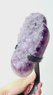Amethyst Crystal Geode on Stand 3.7lbs No. 1.73