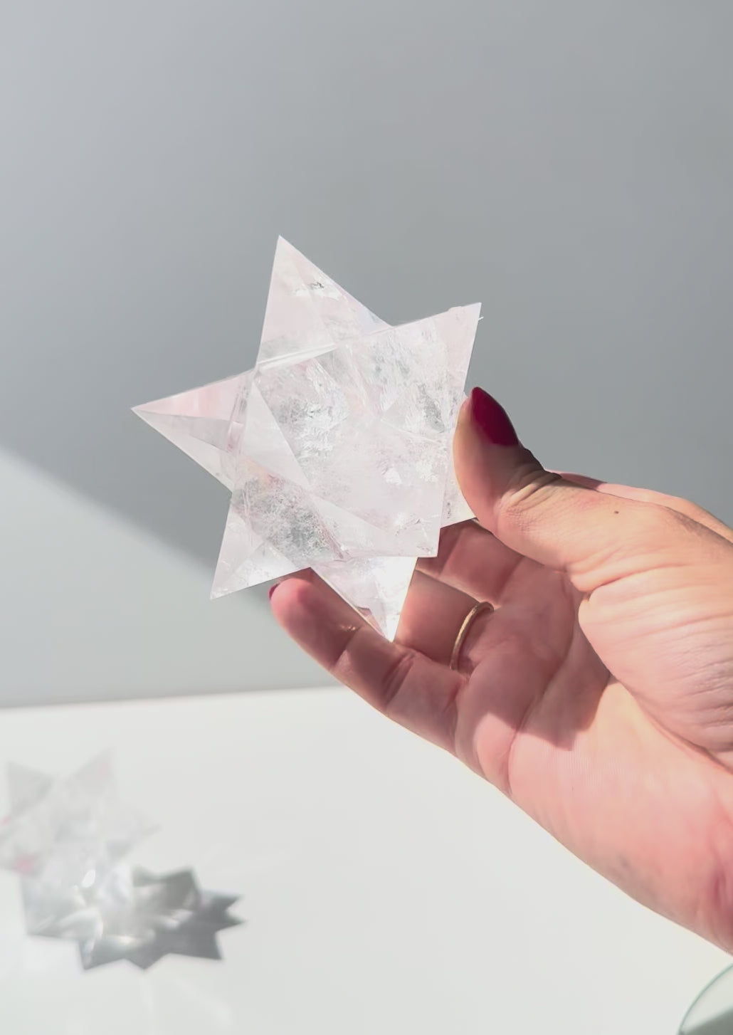 Clear Quartz Merkaba Star