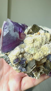 Fluorite with Pyrrhotite and Muscovite | Lindao Deposit | Inner Mongolia