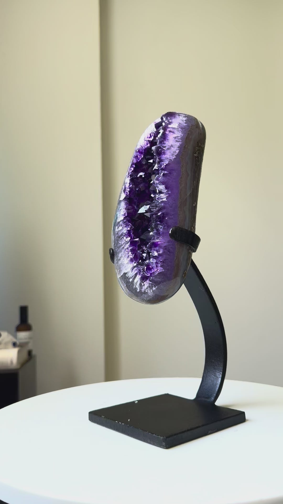 Amethyst Crystal Geode on Stand 5lbs
