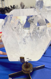28.7 lb super clear quality Quartz on rotating stand from Brazil