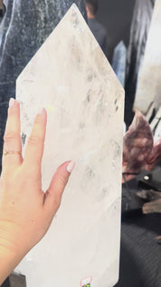 44lb XXL  Double-Terminated Quartz Point on Custom Stand