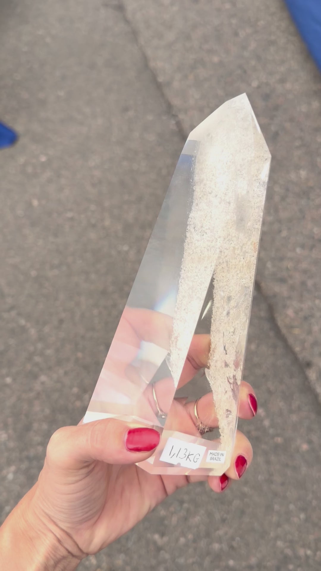 Super clear dual Quartz and Chlorite tower, 2.4 lb