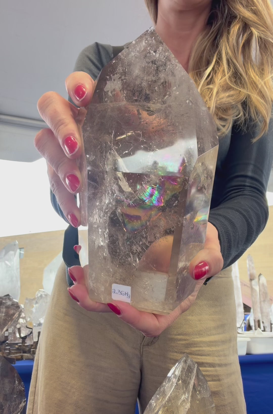 Super chunky Smoky all natural polished Quartz Brazil